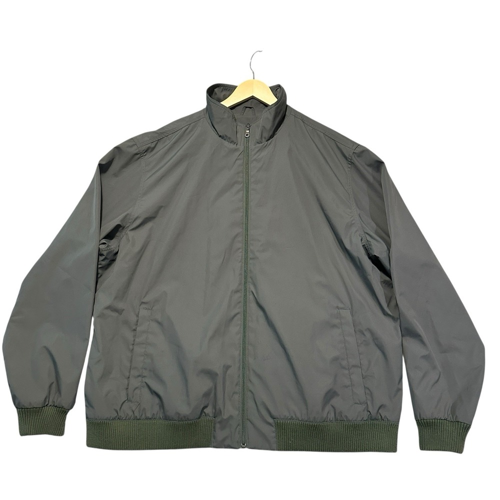 Eddie Bauer Jacket Mens XXL‎ 2XL Green Soft Shell Full Zip Outdoor Lightweight